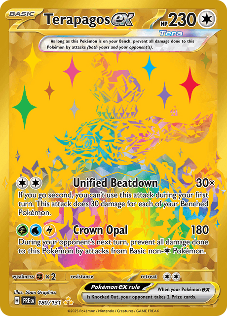 Terapagos ex 180/131 - Prismatic Evolutions (PRE) NM