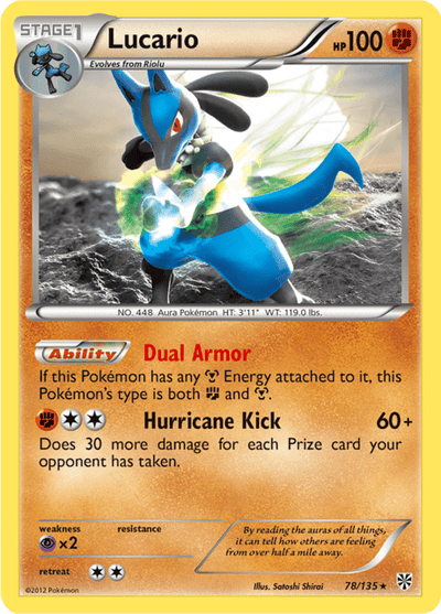 Lucario 78/135 [Reverse Holo] - Plasma Storm (PLS) MP