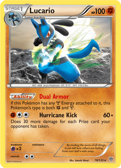 Lucario 78/135 [Reverse Holo] - Plasma Storm (PLS) MP