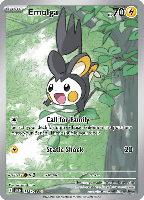 Emolga 112/86 - Black Bolt (BLK) NM
