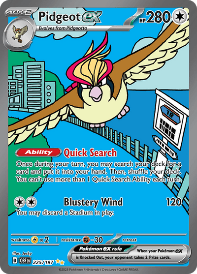 Pidgeot ex 225/197 - Obsidian Flames (OBF) NM