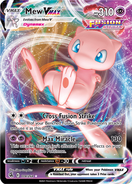 Mew VMAX 114/264 - Fusion Strike (FST) NM