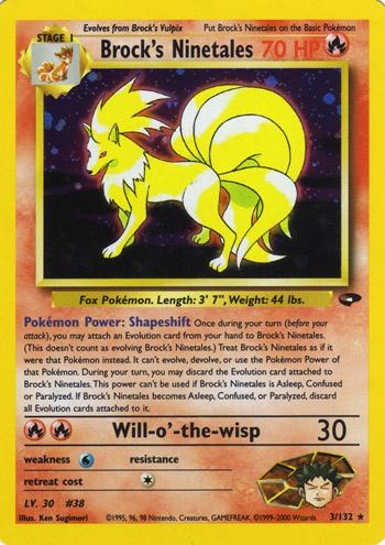 Brock's Ninetales 3/132 - Gym Challenge (G2) HP