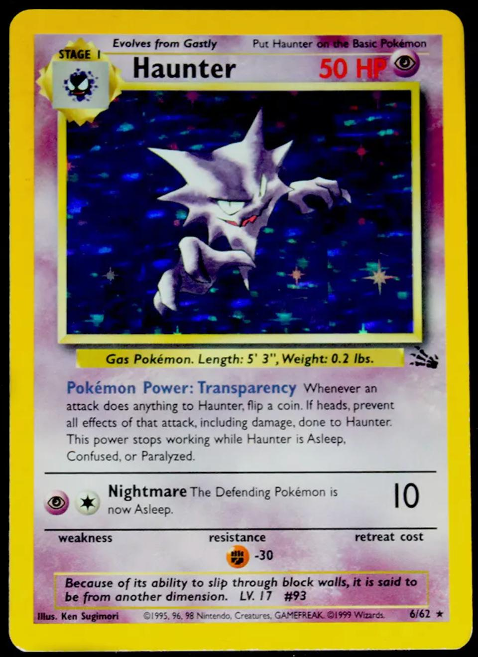Haunter 6/62 - Fossil (FO) NM