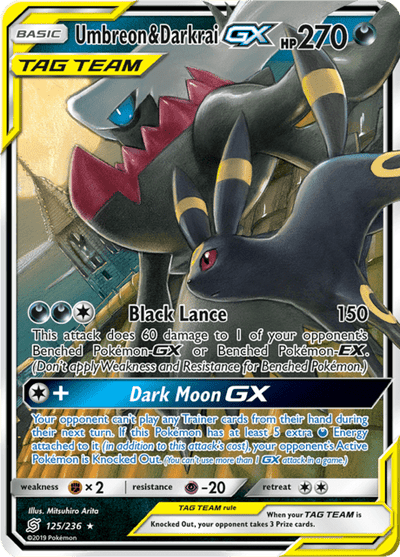 Umbreon & Darkrai GX 125/236 - Unified Minds (UNM) LP