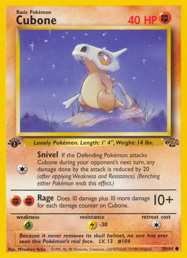 Cubone 50/64 [1st Edition] - Jungle (JU) NM