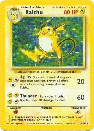 Raichu 14/102 - Base Set (BS) LP