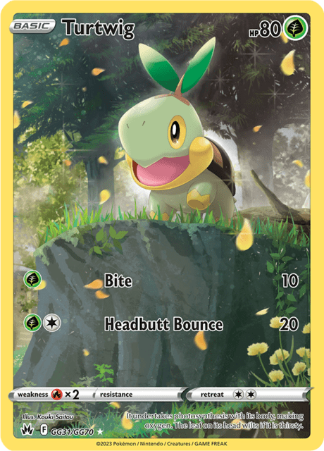 Turtwig gg31/gg70 - Crown Zenith (CRZ) NM
