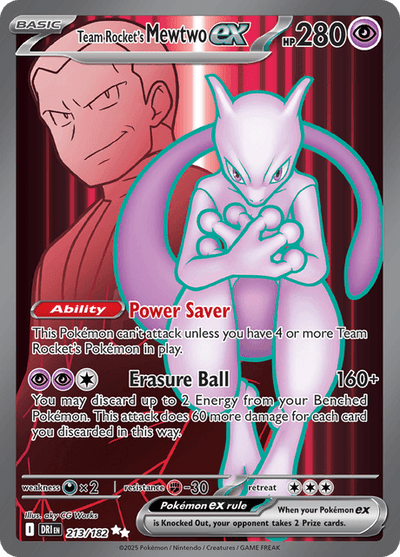 Team Rocket's Mewtwo ex 213/182 - Destined Rivals (DRI) NM
