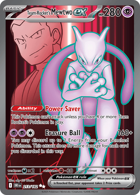 Team Rocket's Mewtwo ex 213/182 - Destined Rivals (DRI) NM