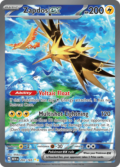 Zapdos ex 202/165 - Scarlet & Violet 151 (MEW) NM