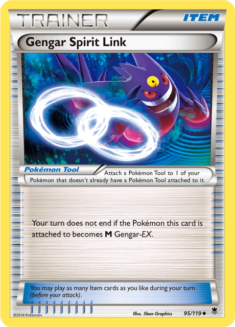 Gengar Spirit Link 95/119 [Reverse Holo] - Phantom Forces (PHF) LP