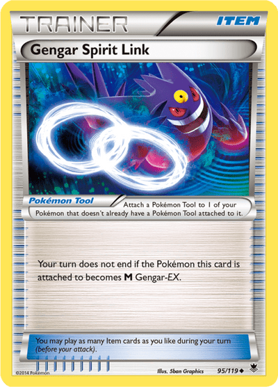 Gengar Spirit Link 95/119 [Reverse Holo] - Phantom Forces (PHF) LP