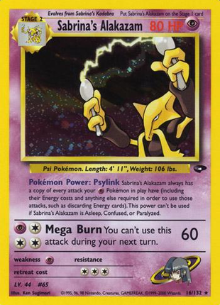 Sabrina's Alakazam 16/132 - Gym Challenge (G2) HP