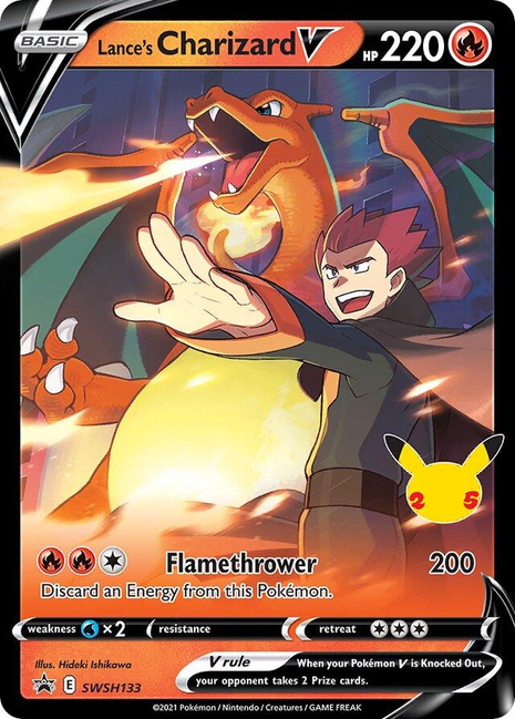 Lance's Charizard V swsh133/25 - Celebrations (CEL) NM