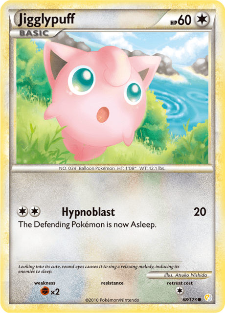 Jigglypuff 68/123 [Reverse Holo] - HeartGold & SoulSilver (HS) HP