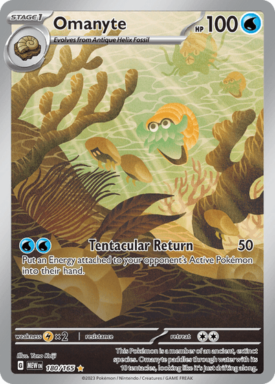 Omanyte 180/165 - Scarlet & Violet 151 (MEW) NM