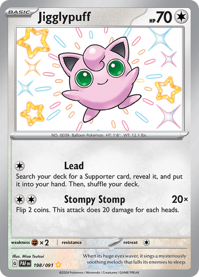 Jigglypuff 198/91 - Paldean Fates (PAF) NM