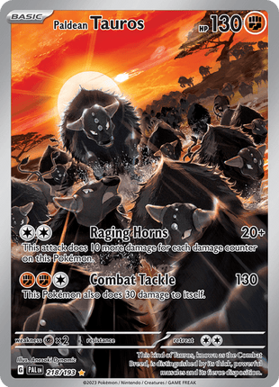 Paldean Tauros 218/193 - Paldea Evolved (PAL) Grading