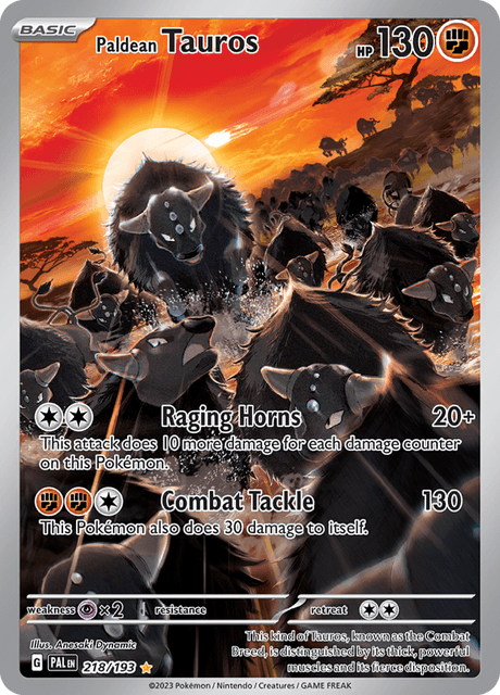 Paldean Tauros 218/193 - Paldea Evolved (PAL) Grading