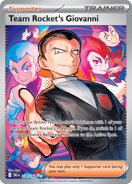 Team Rocket's Giovanni 238/182 - Destined Rivals (DRI) NM