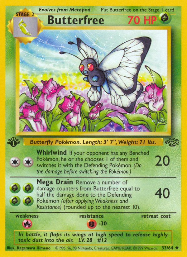 Butterfree 33/64 [1st Edition] - Jungle (JU) NM