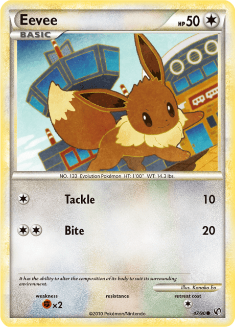 Eevee 47/90 [Reverse Holo] - Undaunted (UD) HP