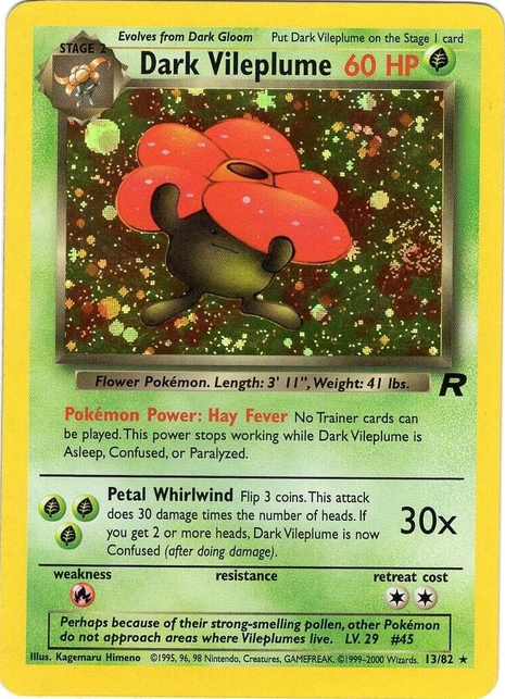 Dark Vileplume 13/82 - Team Rocket (TR) MP