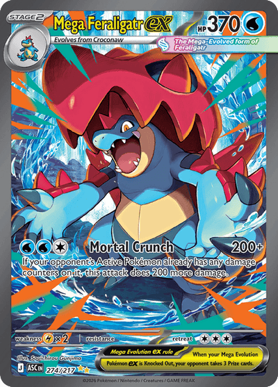 Mega Feraligatr Ex 274/217 - Ascended Heroes (ASC) NM