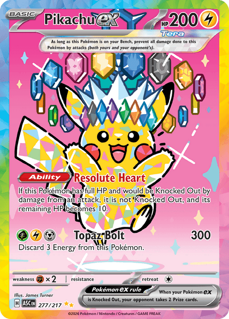 Pikachu ex 277/217 - Ascended Heroes (ASC) NM