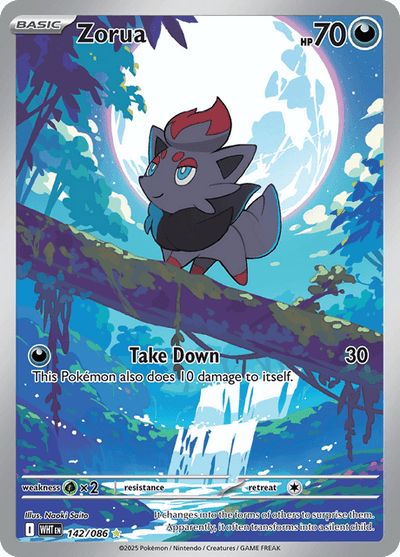 Zorua 142/86 - White Flare (WHT) NM