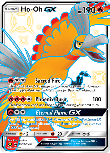 Ho-Oh GX sv50/sv94 - Hidden Fates (HIF) NM