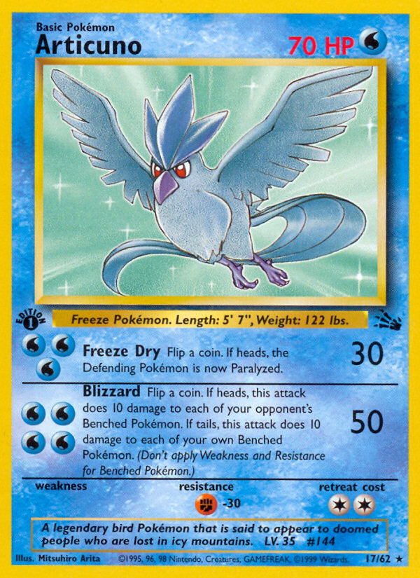 Articuno 17/62 [1st Edition] - Fossil (FO) Grading
