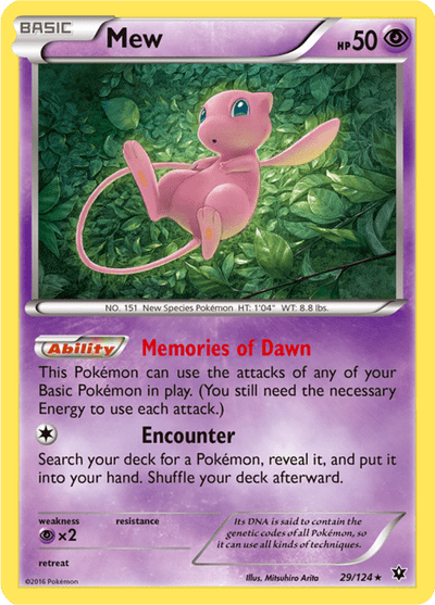 Mew 29/124 - Fates Collide (FCO) NM