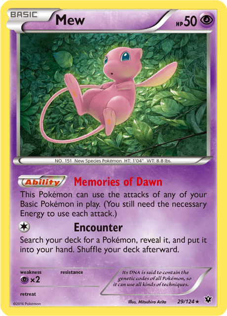 Mew 29/124 - Fates Collide (FCO) NM