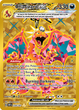 Charizard ex 228/197 - Obsidian Flames (OBF) LP