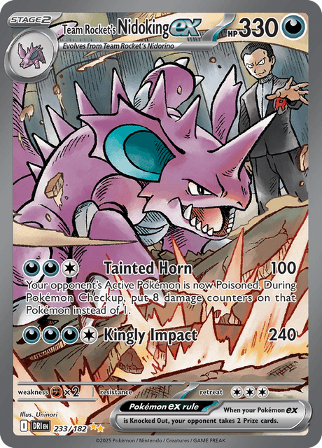 Team Rocket's Nidoking ex 233/182 - Destined Rivals (DRI) NM