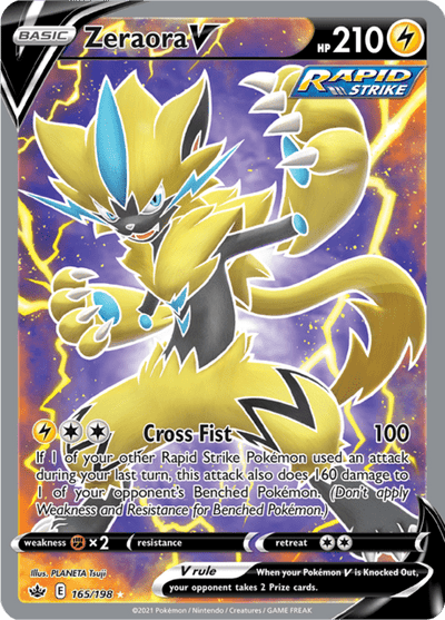 Zeraora V 165/198 - Chilling Reign (CRE) NM