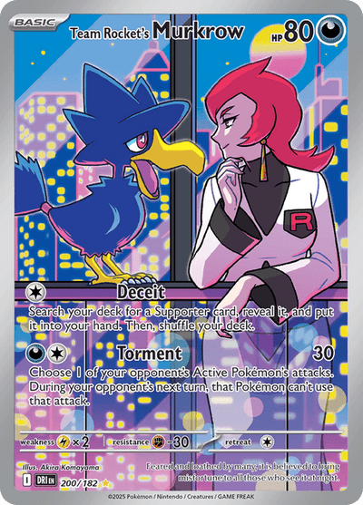 Team Rocket's Murkrow 200/182 - Destined Rivals (DRI) NM