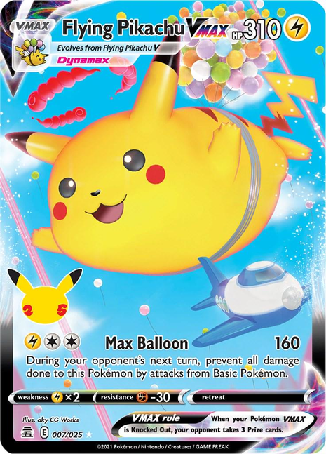 Flying Pikachu VMAX 7/25 - Celebrations (CEL) PSA 10