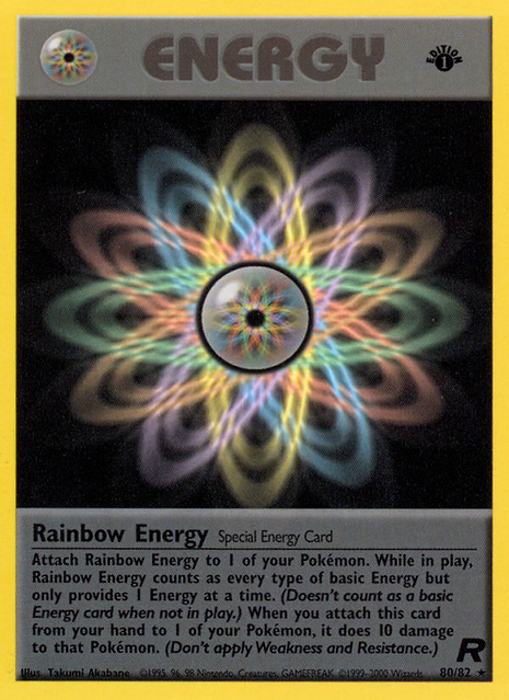 Rainbow Energy 80/82 [1st Edition] - Team Rocket (TR) LP