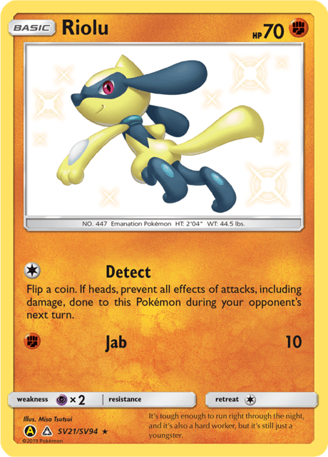 Riolu sv21/sv94 - Hidden Fates (HIF) NM