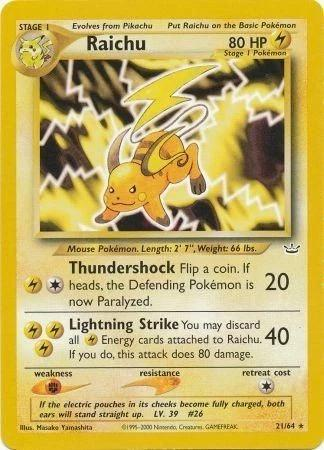 Raichu 21/64 - Neo Revelation (N3) LP
