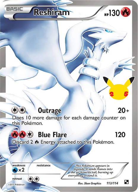 Reshiram 113/25 - Celebrations (CEL) NM