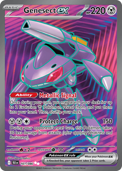 Genesect ex 161/86 - Black Bolt (BLK) PSA 9