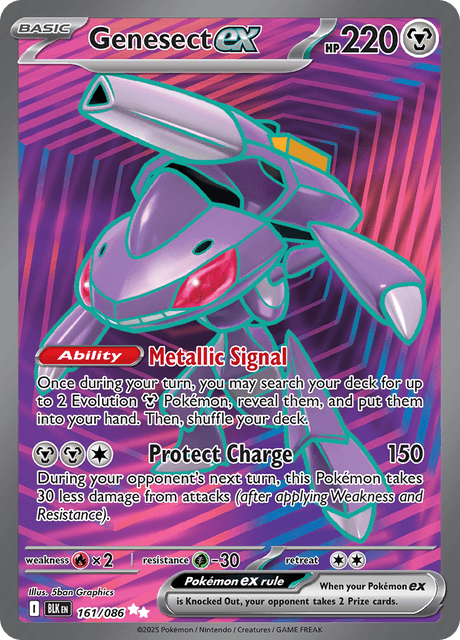Genesect ex 161/86 - Black Bolt (BLK) PSA 9