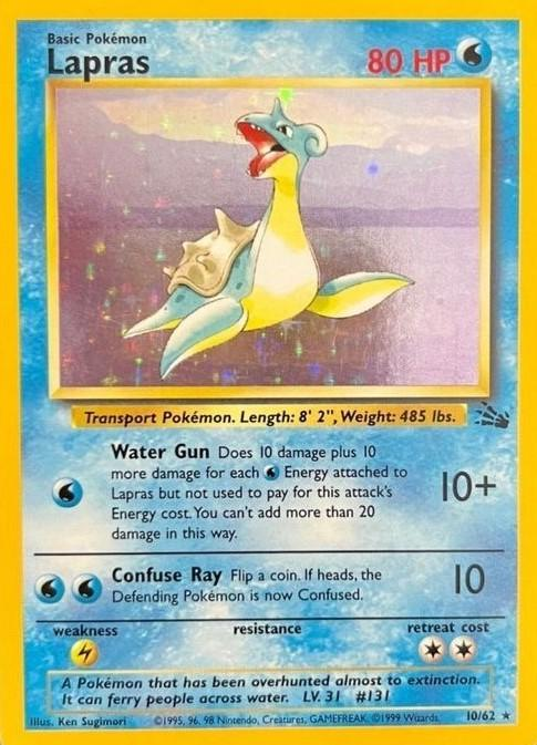 Lapras 10/62 - Fossil (FO) NM