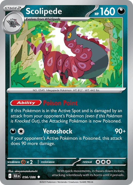 Scolipede 56/86 [Master Ball] - Black Bolt (BLK) NM