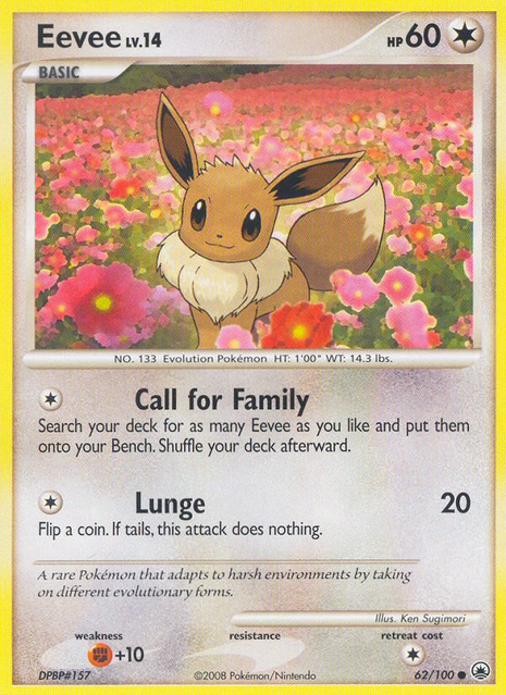Eevee 62/100 [Reverse Holo] - Majestic Dawn (MD) MP