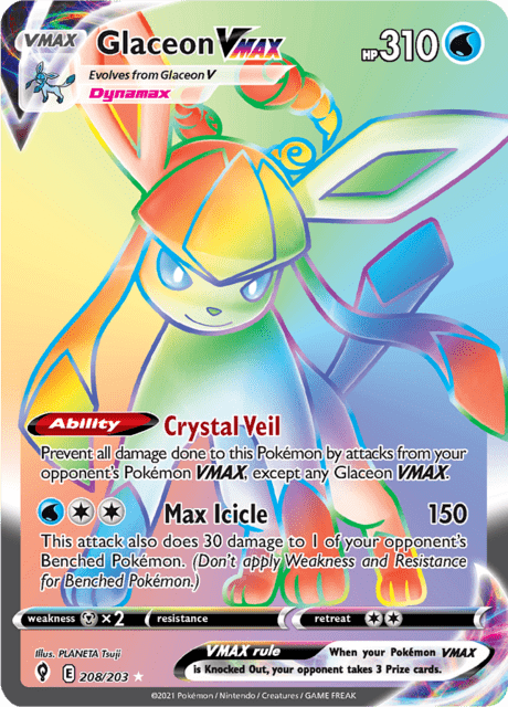 Glaceon VMAX 208/203 - Evolving Skies (EVS) NM